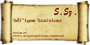 Sólyom Szalviusz névjegykártya